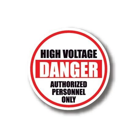 Ergomat 30in CIRCLE SIGNS - High Voltage Danger Authorized Personnel Only DSV-SIGN 900 #1951 -UEN